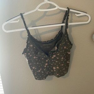 Small tank top with pink flowers